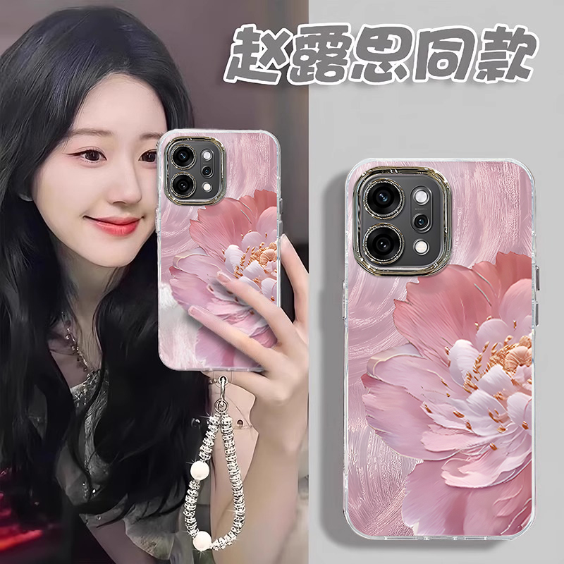 适用OPPOReno14手机壳Reno13苏绣牡丹12Pro中国红11个性创意10女新款reno9高级感8Pro全包防摔7带挂绳6镜头膜