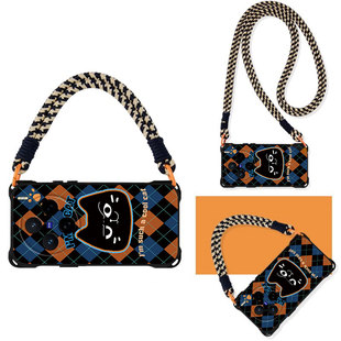 适用vivoX200S手机壳X100ultra格纹猫咪X90S新女款 X80全包防摔X70四角挂绳壳vivo可爱卡通x200Pro高级感小众