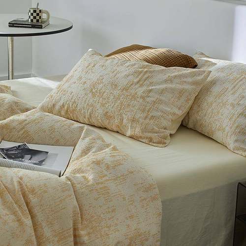 色织提花高端轻奢北欧风简约全棉四件套1.8m纯棉床单被套床上用品