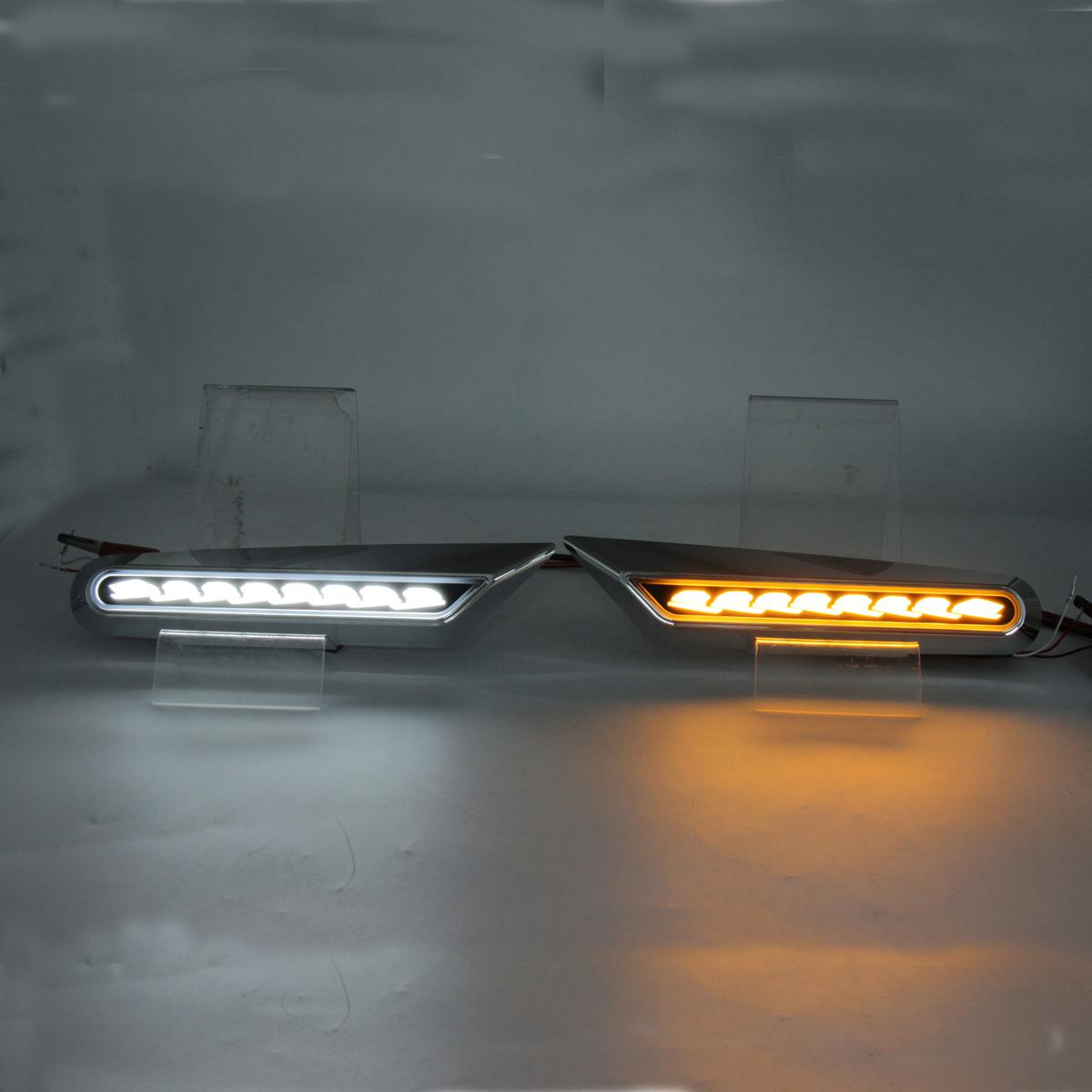 适用于宝马1系3系5系X1X5E90/E91/E92/E93双色带流光后杠灯改装