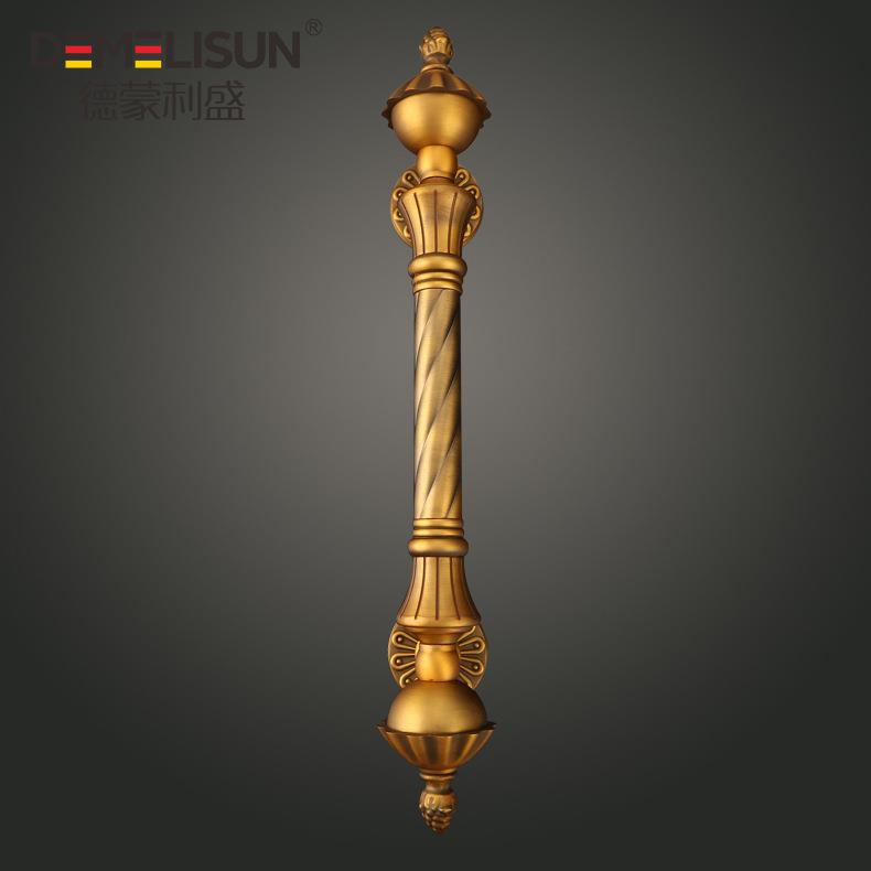 现代简约轻奢锌合金大门拉手门把手加厚不锈钢门把玻璃门拉手明装