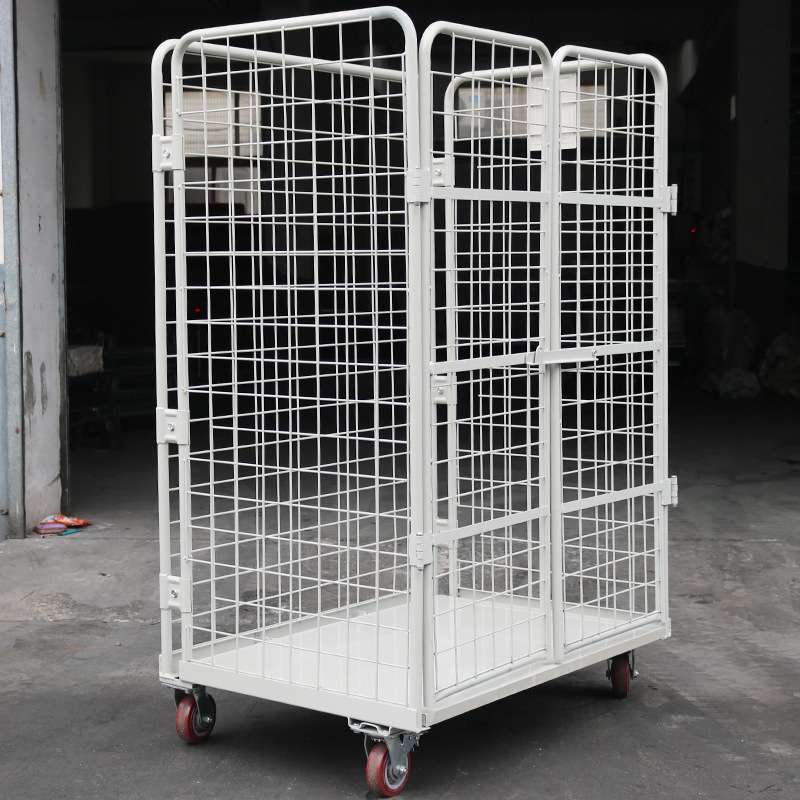 移动物流台车折叠快递分拣仓储笼80*80网格货车仓库小推车江苏