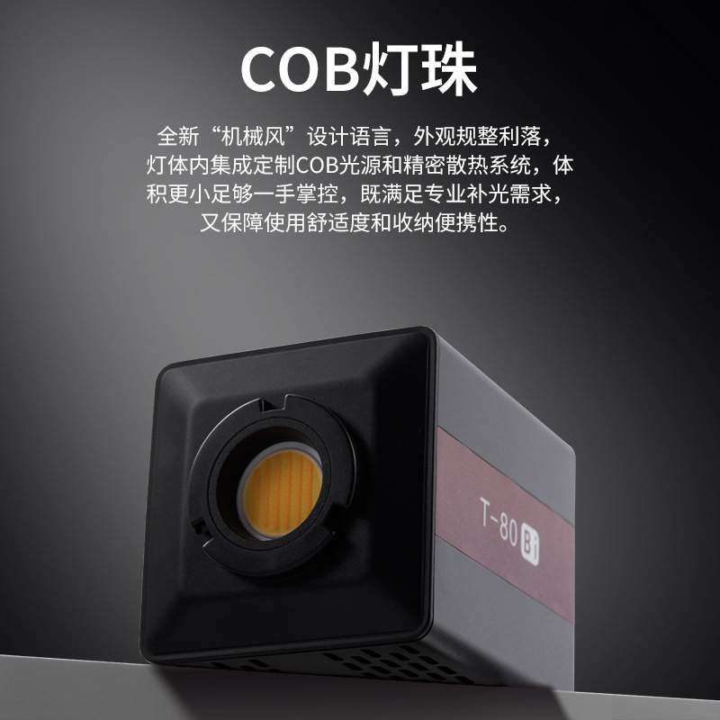 外拍灯80W内置电池手持户外婚礼跟拍照摄影灯补光柔光灯COB直播灯