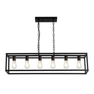 ebay 店爆款 吊灯美式 乡村复古工业风长方形铁艺客厅餐厅服装