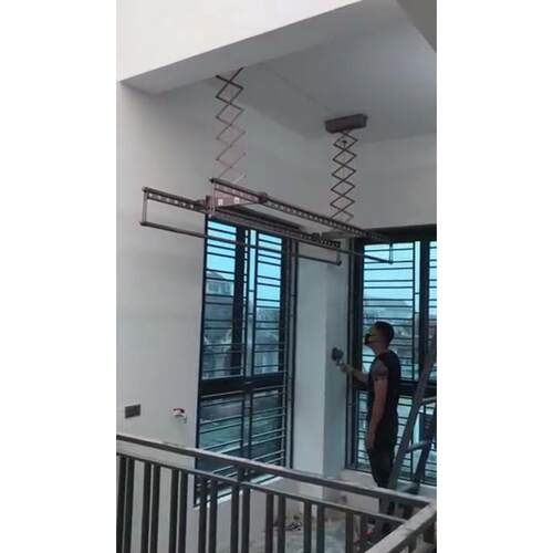 MS03手摇升降晾衣架内阳台外贸晒衣架衣架壁挂式升降器升降式