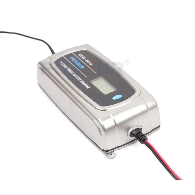 富可思 12V 8A 24V 4A 汽车卡车电瓶充电器 带液晶充电器