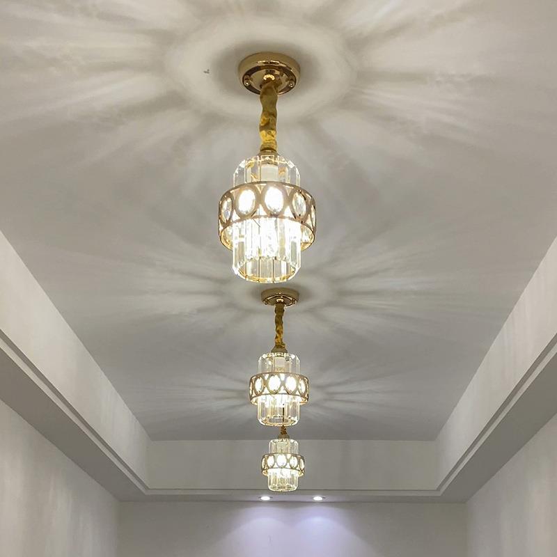 创意轻奢过道玄关衣帽间吸顶灯水晶厨卫阳台小灯现代简约奢华灯具