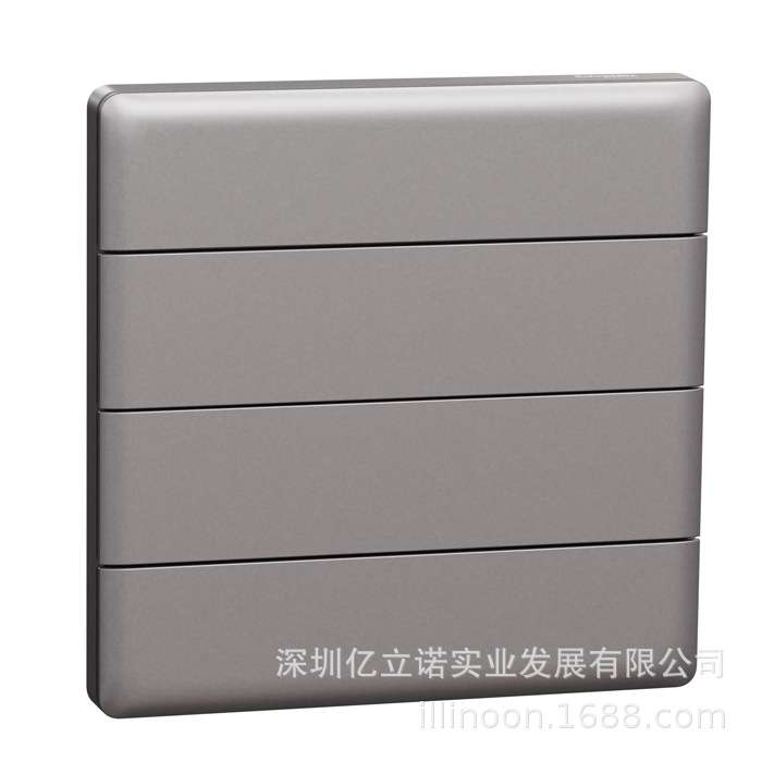 KNX莫顿智能照明开关NP16164_01SL珍铂系列8键智能面板-烟云灰