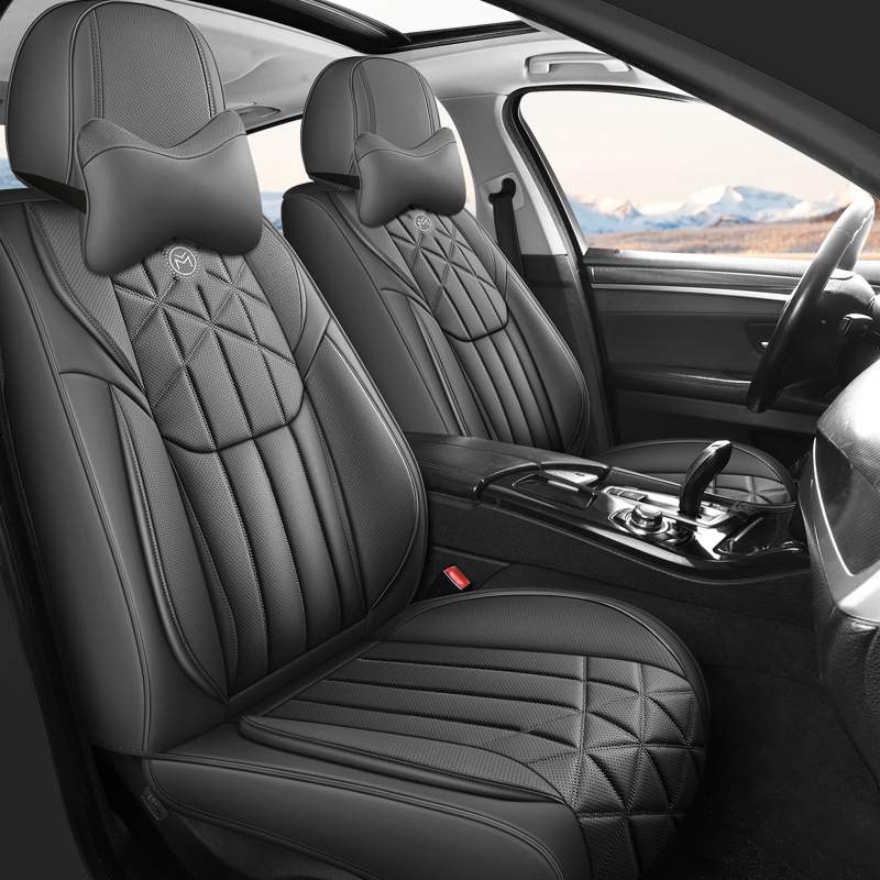 汽车坐垫全包围四季通用座垫套纳帕皮打孔透气秋冬专用小车座椅套