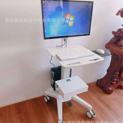 移动查房车 移动工作站 电脑台车带220V电源