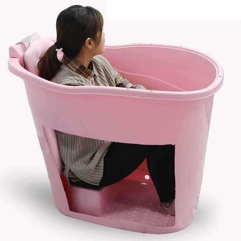 家用小户型泡澡桶保温洗澡桶大人全身泡澡桶厚塑料沐浴桶可坐意赛