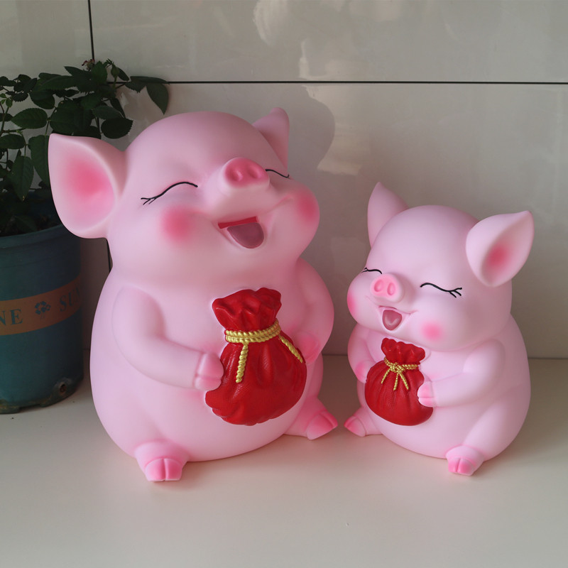 钱袋猪福袋猪十二生肖猪儿童存钱罐只进不出新款巨大号防摔储蓄罐