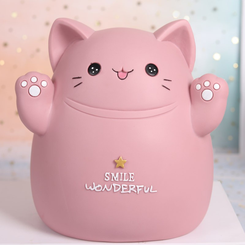 卡通可爱萌宠狗狗猫咪存钱罐大号防摔只进不出储蓄罐儿童生日礼物