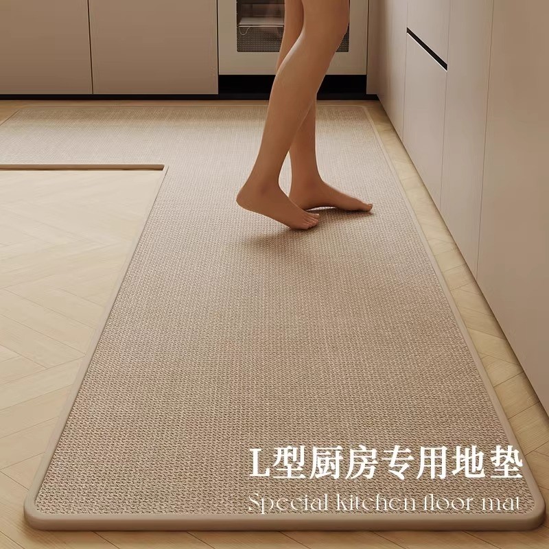 厨房专用地垫转角7字L形防滑吸水防水防油耐脏地毯可擦免洗脚垫子,居家布艺,厨房地垫,淘宝优惠券,粉丝福利购,淘宝优惠卷