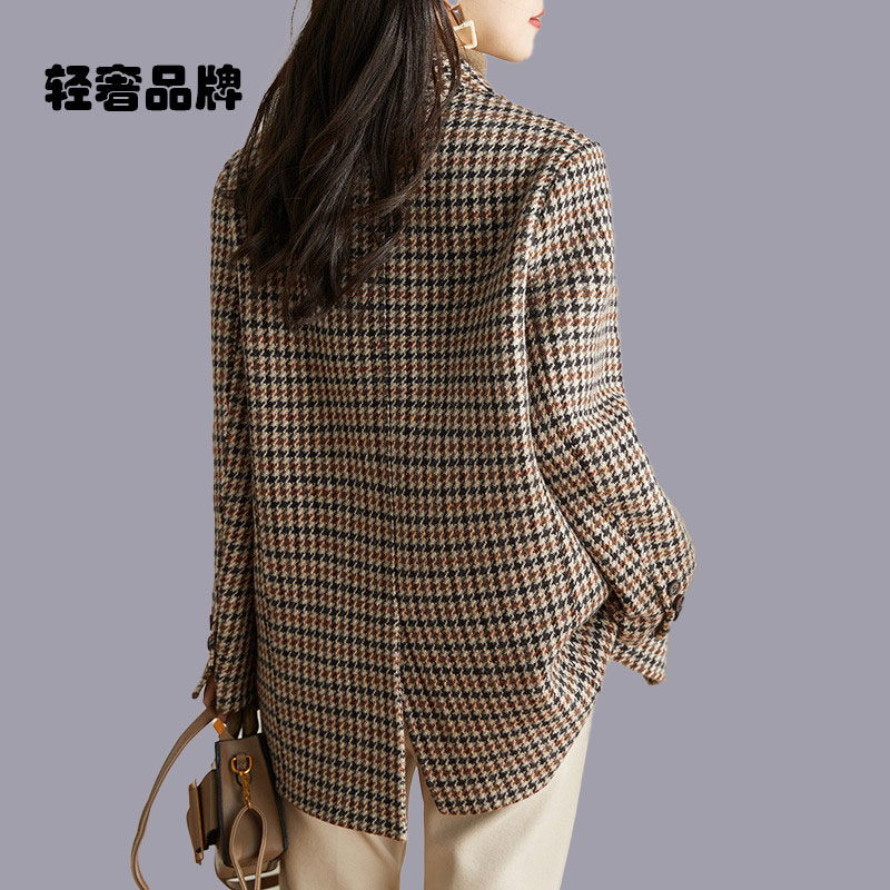 朗姿约定2026新款双面羊毛大毛呢外套