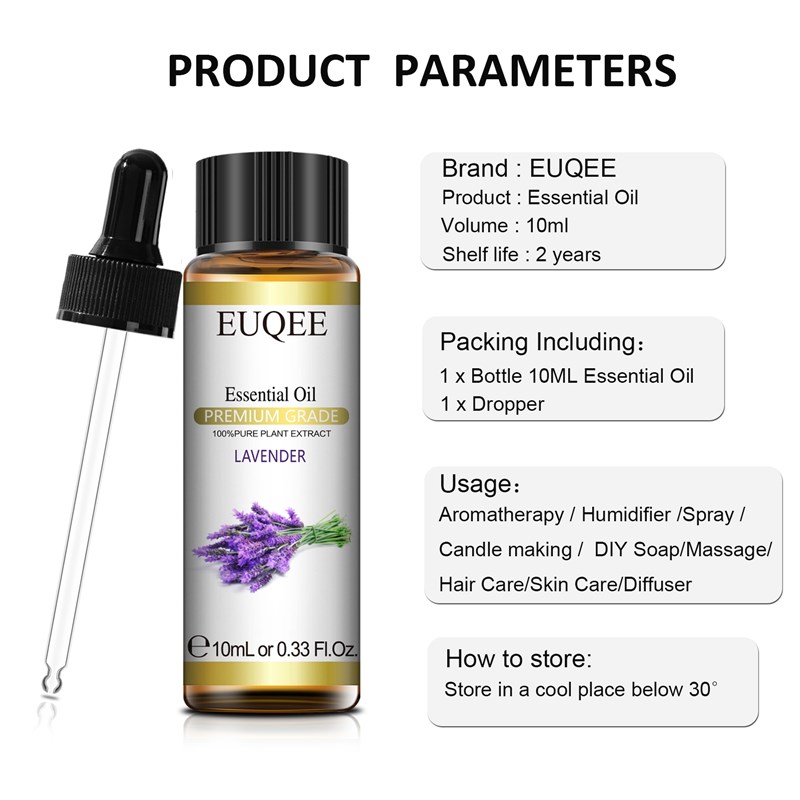 速发Euqee 10ml com o conta-gotas óleo essencial da planta n
