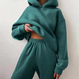 Plus Autumn Fleece SwNeatshirts 极速Womens Two Tracksuit