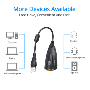 极速TISHRIC Promotion 5sHV2 External usb sound card 7.1 with