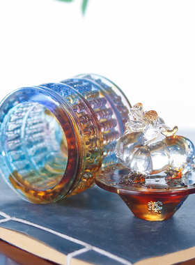 新品古法琉璃斗转星移珠算v桌面摆件家居用旺财位布局