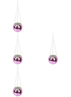 极速4pcs Disco Ball Pqlanter Hanging Chain Decorative Contai
