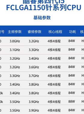 极速i5 459f0cpu处理器4430 4440 4460 4570 4670 4670k 4690k469