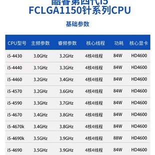 极速i5 459f0cpu处理器4430 4440 4460 4570 4670 4670k 4690k469