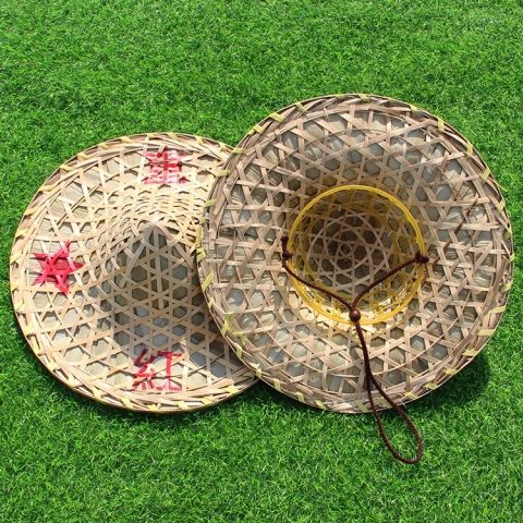 极速竹编红军舞蹈斗笠儿童舞台演出古风道具帽成人广场.舞表演复