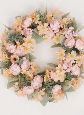 极速Luxury Simulation Rose ArtiBficial Wreaths Silk Pink Ros