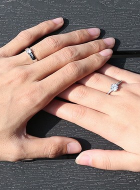 极速结婚戒指仿真一对婚礼u现场用对戒开口可调节订婚男女当天交