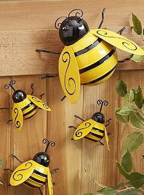 极速Happy Bee Day Garden Decoration InsectM Statue Countrysi