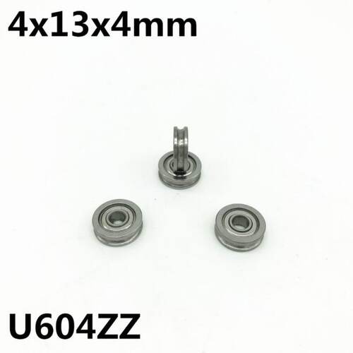 极速50pcs U604ZZ 604UU 4x13x4 mmB U groove deep groove ball
