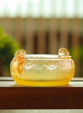 新品琉璃貔貅聚宝盆玄关t客厅装饰摆件福伴左右财源滚滚招财进宝