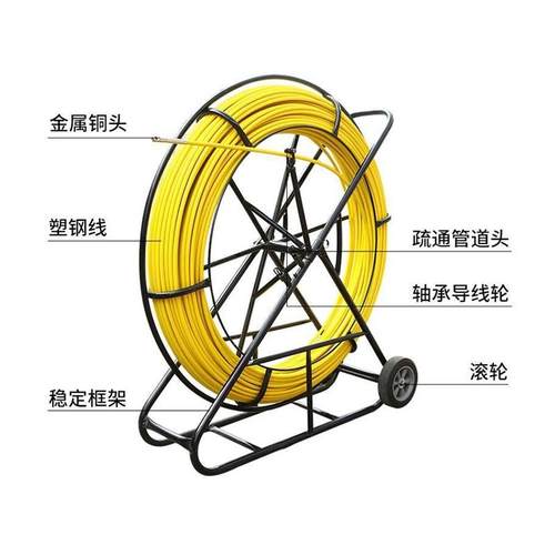极速玻璃纤维穿线神器拉线引u线穿孔电工光缆电缆暗道疏通器12#14