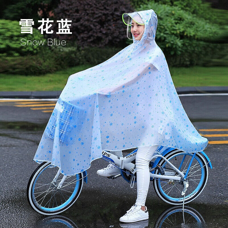 新品备美雨衣自行车雨衣单人户外骑E行雨衣男女透明防水雨披电动