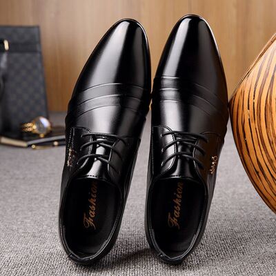 极速Business PU Leather Lace-zup Footwear Formal Shoes For M