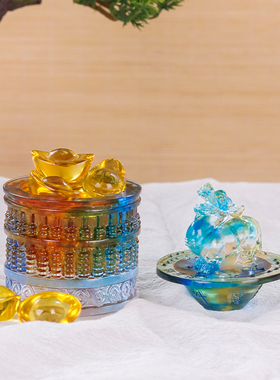 新品禅悦佛艺古法琉璃斗转星移珠算摆件家居用Q旺财位布局祈福供