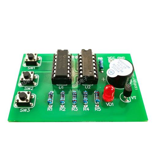 极速新品2022三人表决器t制作套件3人投票器74LS08数字教学实训电