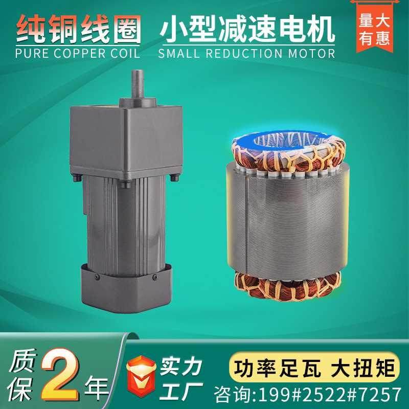 极速小型定速机电单相步流5IK60GN-齿轮减速异马达U纯机交铜2线圈