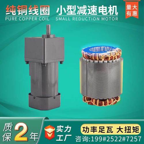 极速小型定速机电单相步流5IK60GN-齿轮减速异马达U纯机交铜2线圈