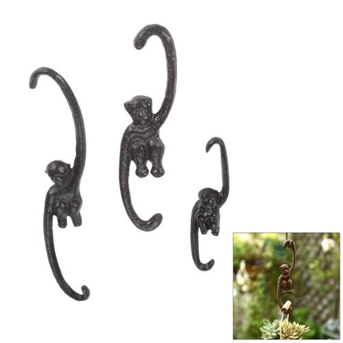 极速Cast Iron Monkey Hook Indoor Outdoor GardeniSng Plant Ho
