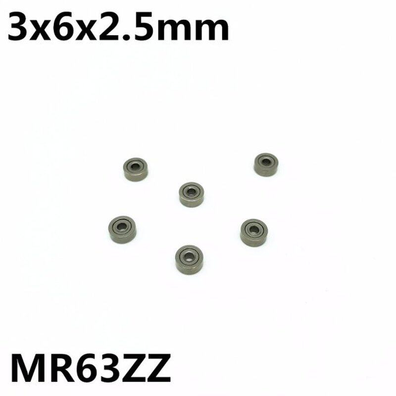 极速50Pcs MR63ZZ L-630ZZ 3x6x2.5C mm Deep groove ball bearin - 实物图
