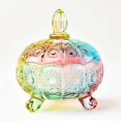 新品 天然白水晶碎石摆件手链净化消磁石容器器皿玻璃碗.饰品收纳