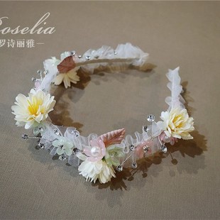 极速儿童发箍仙女精致森系超仙公主气质花朵水钻发卡女Z孩走秀头