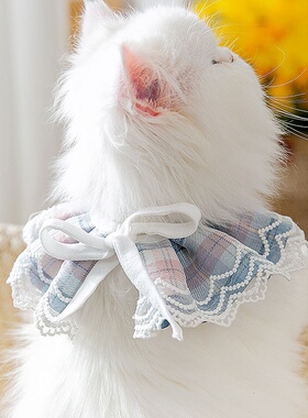 极速Sweet Cats Lace Collar wBib Pet Decor Preppy Style Neckl