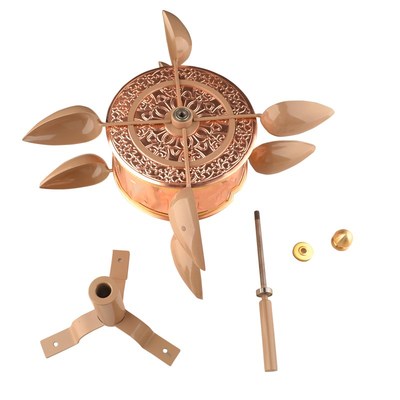 极速藏式风动风转转经简轮用藏式B家用纯铜风车转筒达比香秋桶室