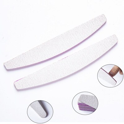 极速LOVCARRIE 12 pncs/Set Boat Nail Files 100 180 Grey Profe