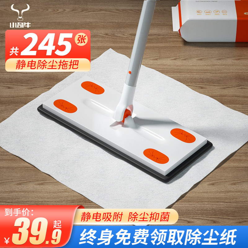 极速静电除尘纸拖把吸尘地板拖地湿巾免洗湿纸巾擦U地纸家用一次,家庭/个人清洁工具,静电除尘拖把,淘宝优惠券,粉丝福利购,淘宝优惠卷