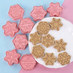 Shape Bisc 极速8pcs Snowflake 3DR Plastic Cutters set Cookie