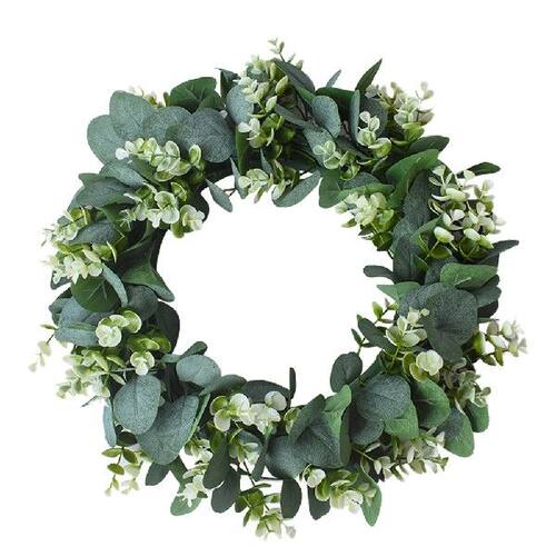 极速Simulation Eucalqyptus Artificial Wreath Door Threshold
