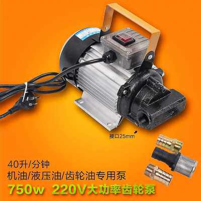 极速新电动齿轮油泵550W50u0W11700W机油抽油泵液压油抽油机自吸